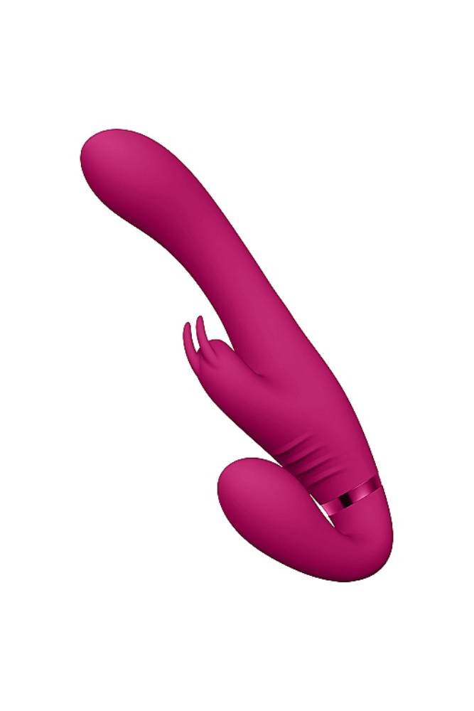 Shots Toys - VIVE - Suki Vibrating Strapless Strap-on Rabbit - Pink - Stag Shop