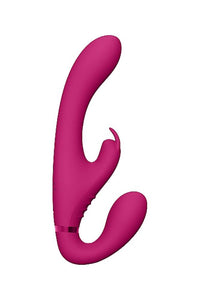 Thumbnail for Shots Toys - VIVE - Suki Vibrating Strapless Strap-on Rabbit - Pink - Stag Shop