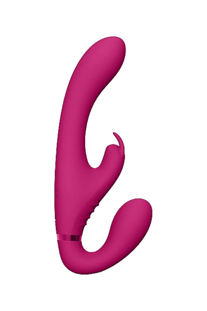 Shots Toys - VIVE - Suki Vibrating Strapless Strap-on Rabbit - Pink - Stag Shop