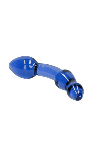 Shots Toys - Chrystalino - Superior Glass Dildo - Blue - Stag Shop