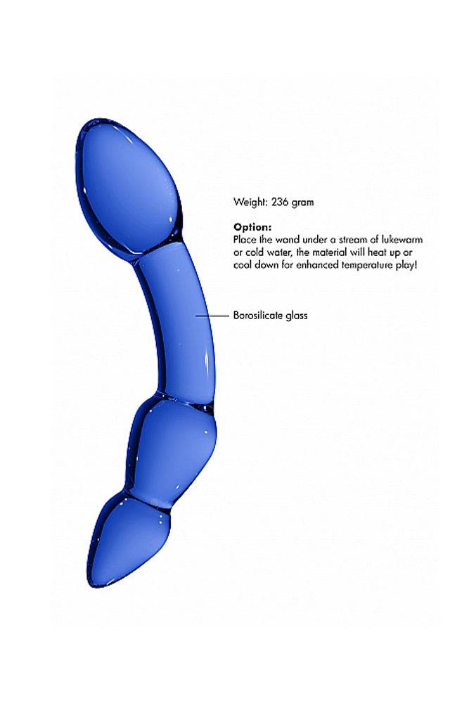 Shots Toys - Chrystalino - Superior Glass Dildo - Blue - Stag Shop