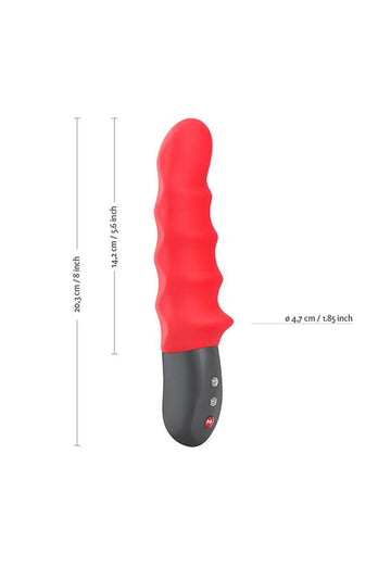 Fun Factory - Stronic Surf Ribbed Pulsator - Neon Orange - Stag Shop