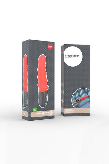 Fun Factory - Stronic Surf Ribbed Pulsator - Neon Orange - Stag Shop