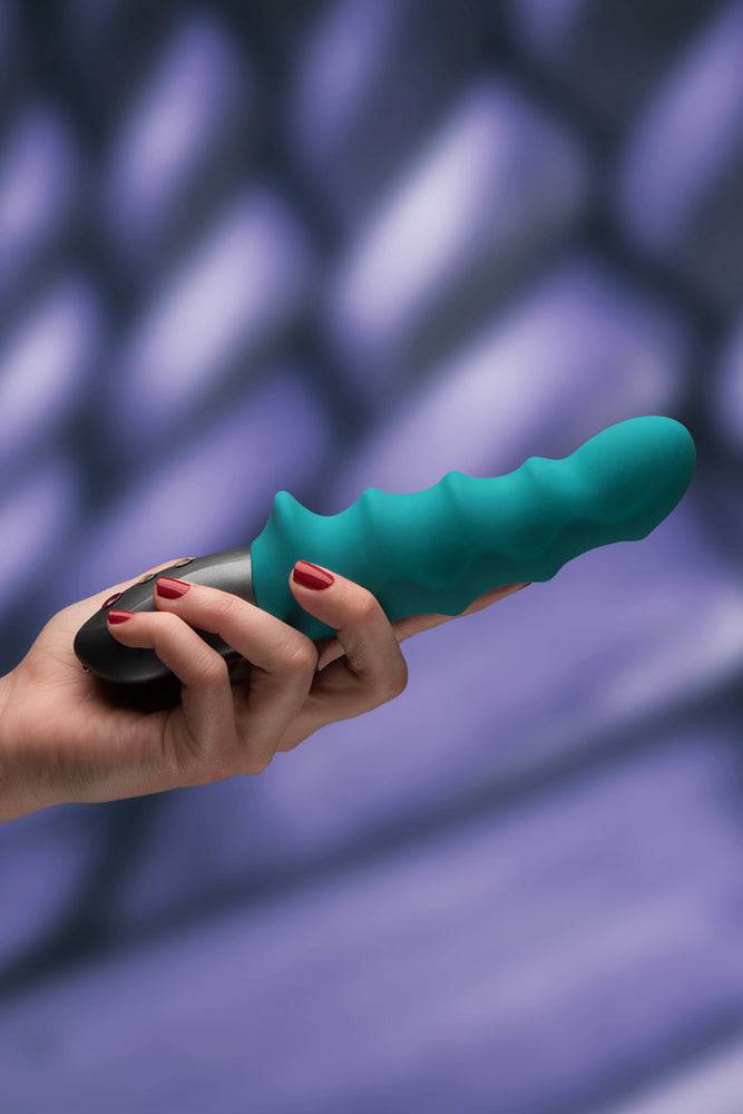 Fun Factory - Stronic Surf Ribbed Pulsator - Petrol - Stag Shop