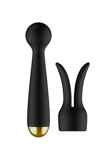 Svakom - Emma Neo Interactive Warming Wand Vibrator - Black - Stag Shop