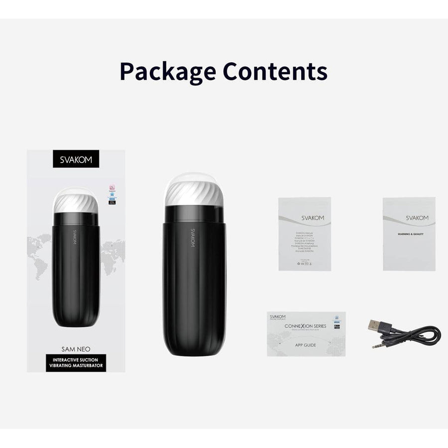 Svakom - Sam Neo Interactive Suction & Vibration Penis Masturbator - Stag Shop