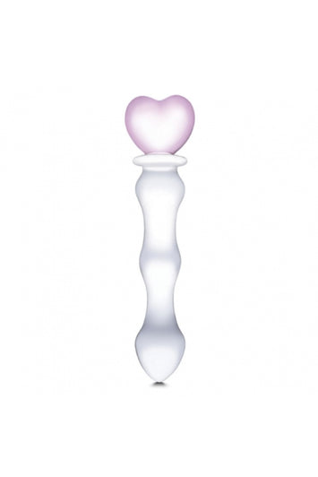 Gläs - 8" Sweetheart Glass Dildo - Clear/Pink - Stag Shop