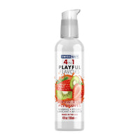 Thumbnail for Swiss Navy - 4 in 1 Playful Flavours Flavoured Lubricant - Straw-Kiwi Pleasures - 4oz - Stag Shop