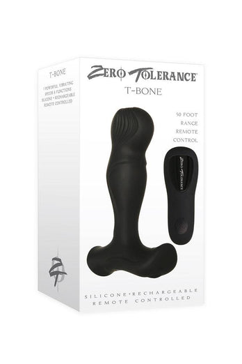 Zero Tolerance - T-Bone Remote Control Prostate Massager - Black - Stag Shop