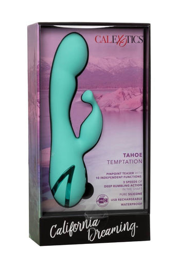 Cal Exotics - California Dreaming - Tahoe Temptation Dual Vibrator - Teal - Stag Shop