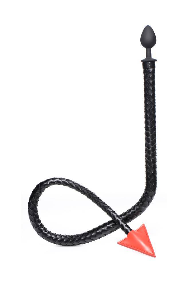 XR Brands - Hellbound Braided Devil Tail Anal Plug - Black | Stag Shop XR Brands - Hellbound Braided Devil Tail Anal Plug - Black | Stag Shop