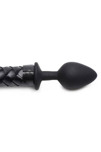 Thumbnail for XR Brands - Hellbound - Braided Leather Devil Tail - Silicone Anal Plug - Stag Shop