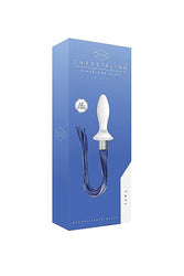 Shots Toys - Chrystalino - Tail Glass Whip & Butt Plug - White - Stag Shop
