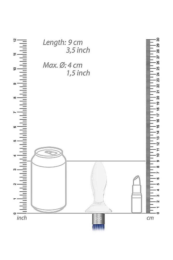 Shots Toys - Chrystalino - Tail Glass Whip & Butt Plug - White - Stag Shop
