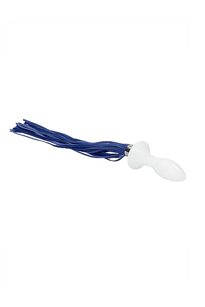 Shots Toys - Chrystalino - Tail Glass Whip & Butt Plug - White - Stag Shop