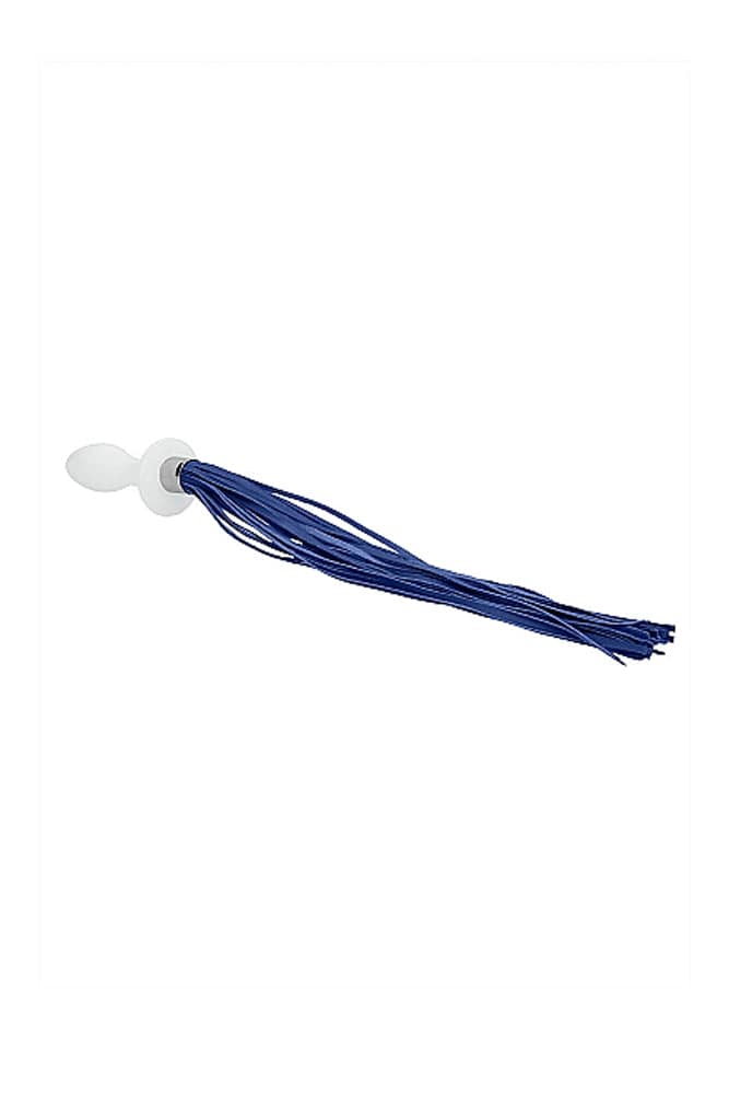 Shots Toys - Chrystalino - Tail Glass Whip & Butt Plug - White - Stag Shop