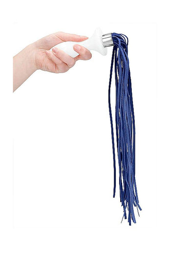 Shots Toys - Chrystalino - Tail Glass Whip & Butt Plug - White - Stag Shop