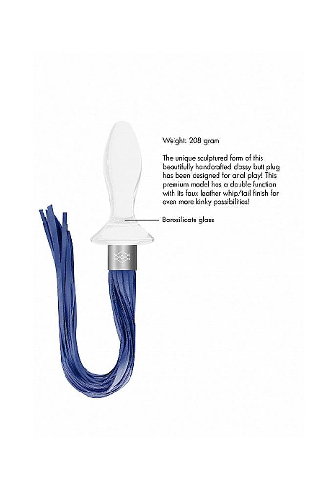 Shots Toys - Chrystalino - Tail Glass Whip & Butt Plug - White - Stag Shop