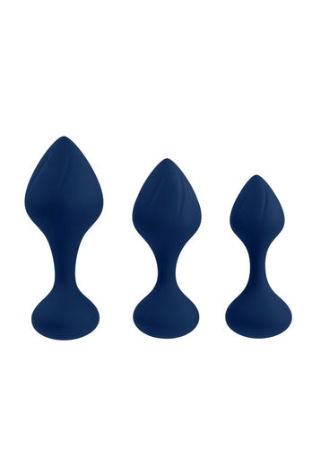 Playboy - Tail Trainer Silicone Anal Trainer Kit - Blue - Stag Shop