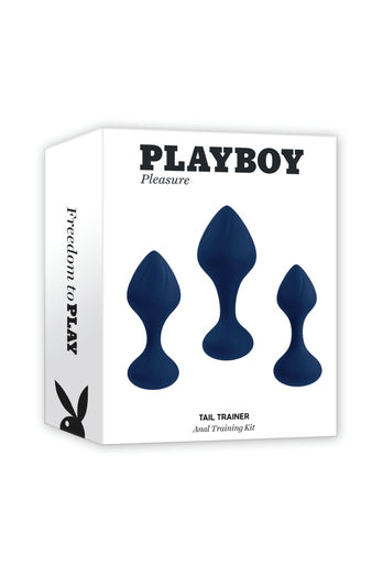 Playboy - Tail Trainer Silicone Anal Trainer Kit - Blue - Stag Shop