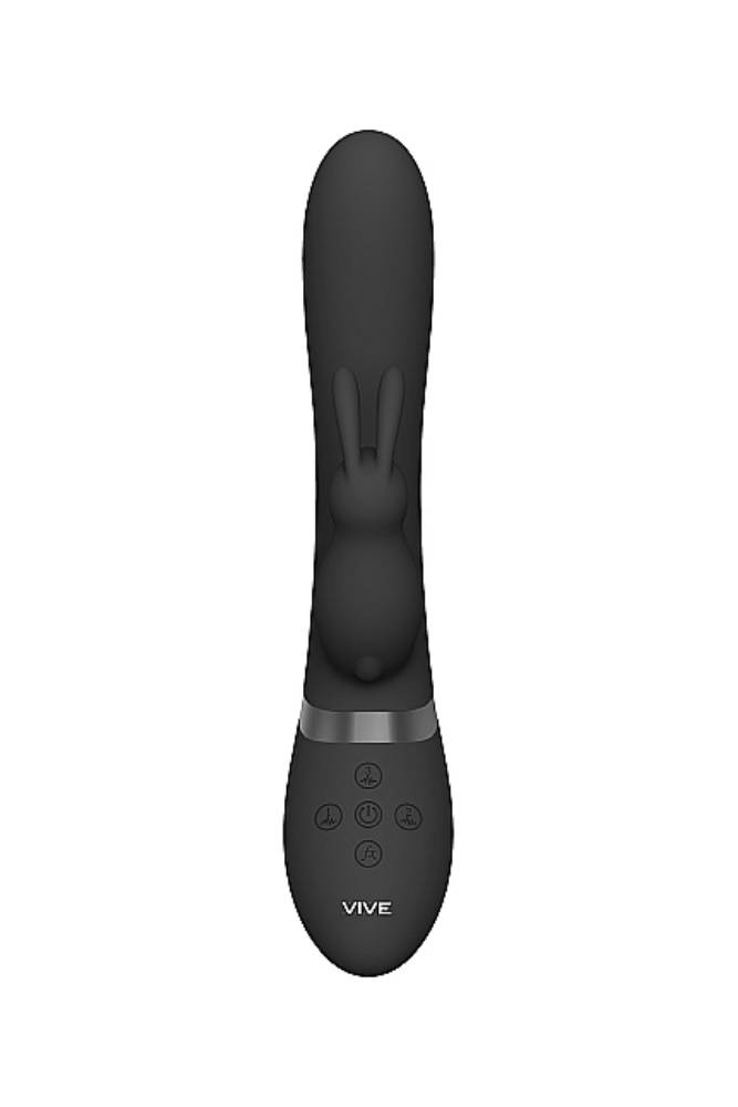 Shots Toys - Taka Inflatable Rabbit Vibrator - Black - Stag Shop