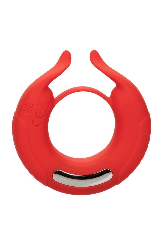 Cal Exotics - Couples Enhancer - Silicone Rechargeable Taurus Enhancer - Red - Stag Shop