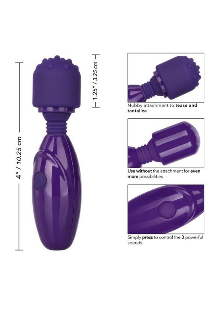 Cal Exotics - Tiny Teasers - Nubby Mini Wand - Purple - Stag Shop
