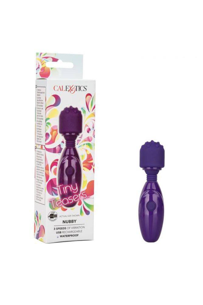 Cal Exotics - Tiny Teasers - Nubby Mini Wand - Purple - Stag Shop