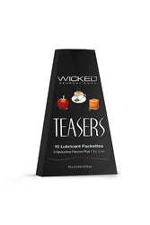 Wicked Sensual Care - Teasers Flavoured Lube Samples - 10 Packs - Stag Shop