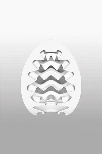 Tenga - Egg - Wavy Textured Egg Masturbator - Stag Shop