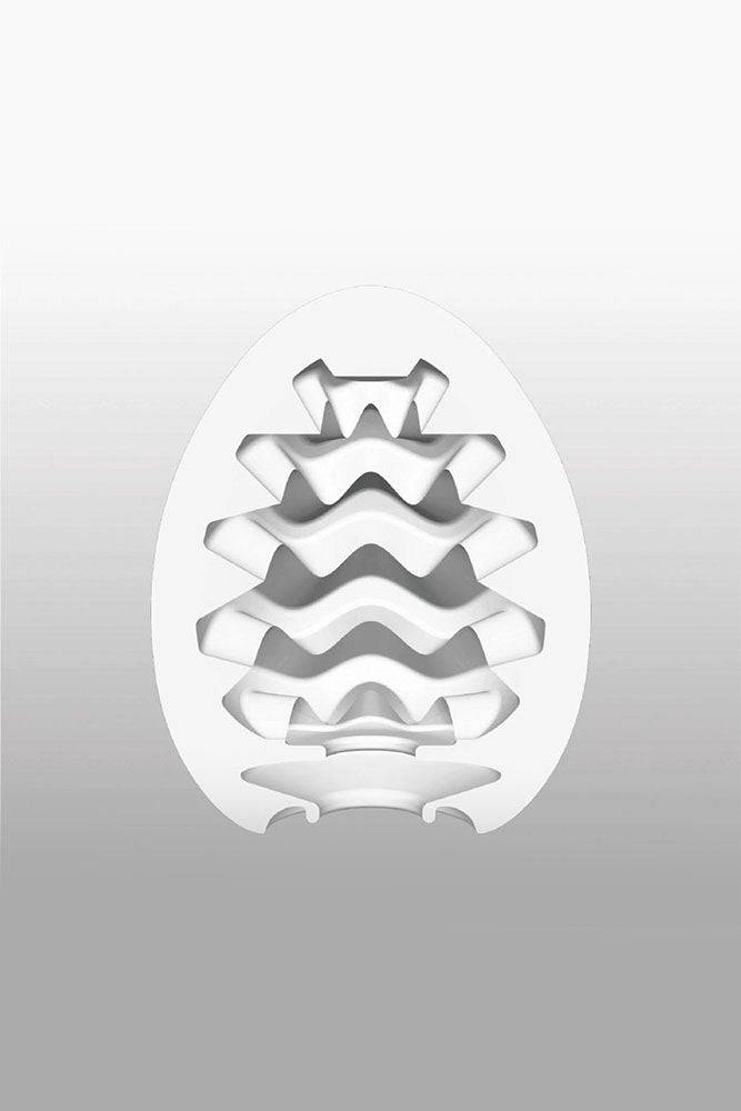Tenga - Egg - Wavy Textured Egg Masturbator - Stag Shop