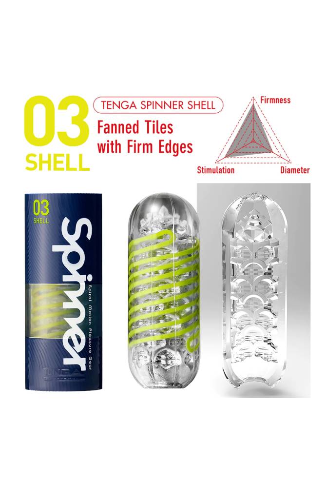 Tenga - Spinner - Shell Masturbator - Green - Stag Shop