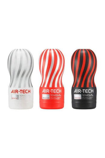 Tenga - Reusable Air Tech Masturbator Cup - Strong - Black - Stag Shop