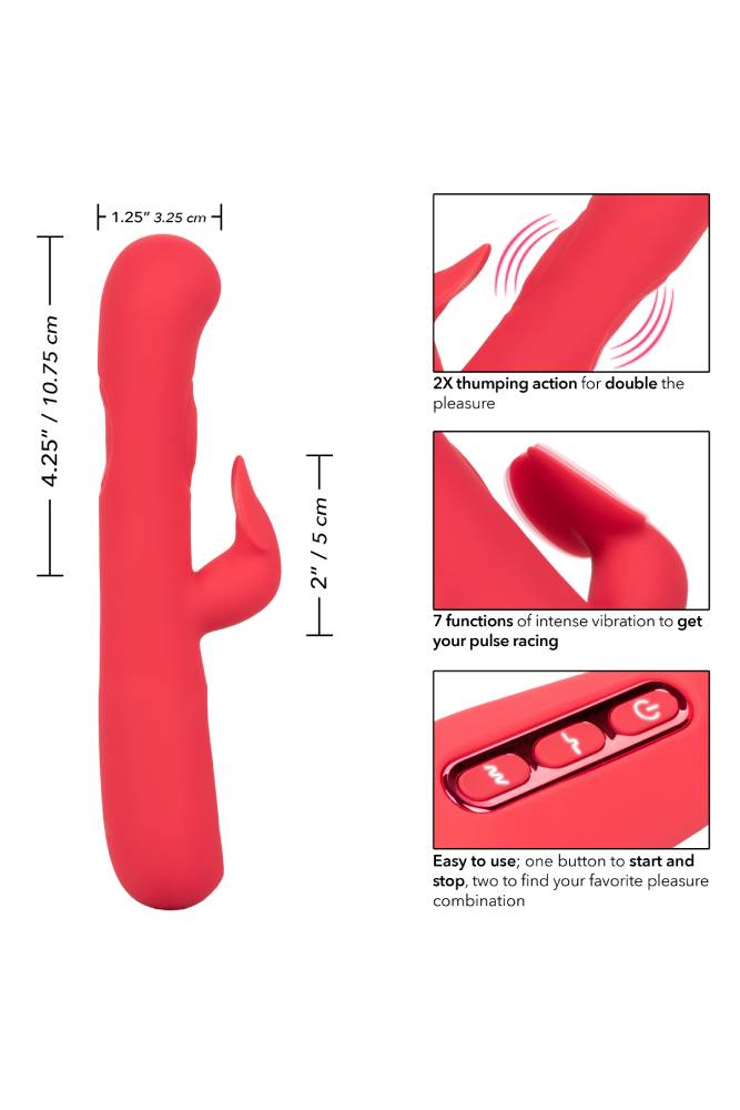 Cal Exotics - Throb - Flutter - Dual Vibrator - Pink - Stag Shop