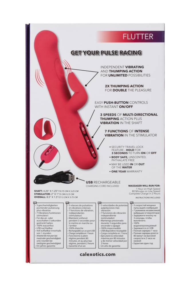 Cal Exotics - Throb - Flutter - Dual Vibrator - Pink - Stag Shop