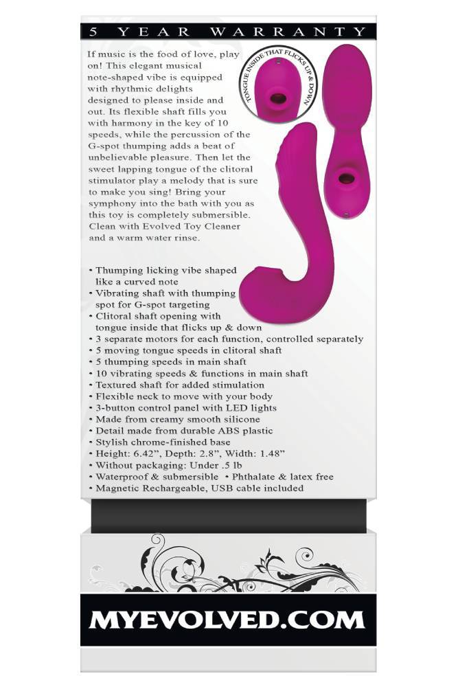 Evolved - The Note - Thumping G-Spot Vibrator - Pink - Stag Shop