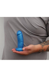 Tantus - They/Them Silicone Dildo - Silver - Stag Shop