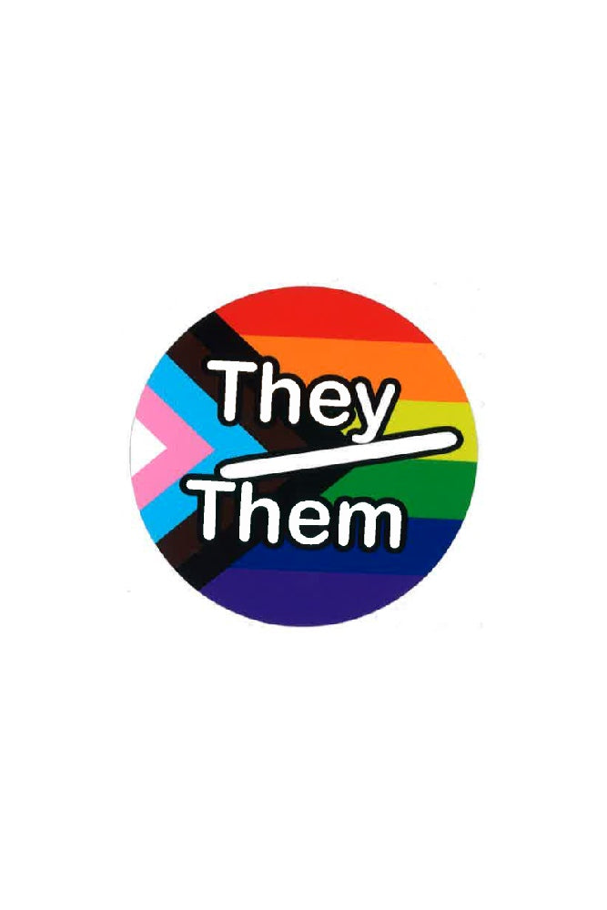 Stag Shop - Pride Flag with They/Them Pronouns Sticker - Stag Shop