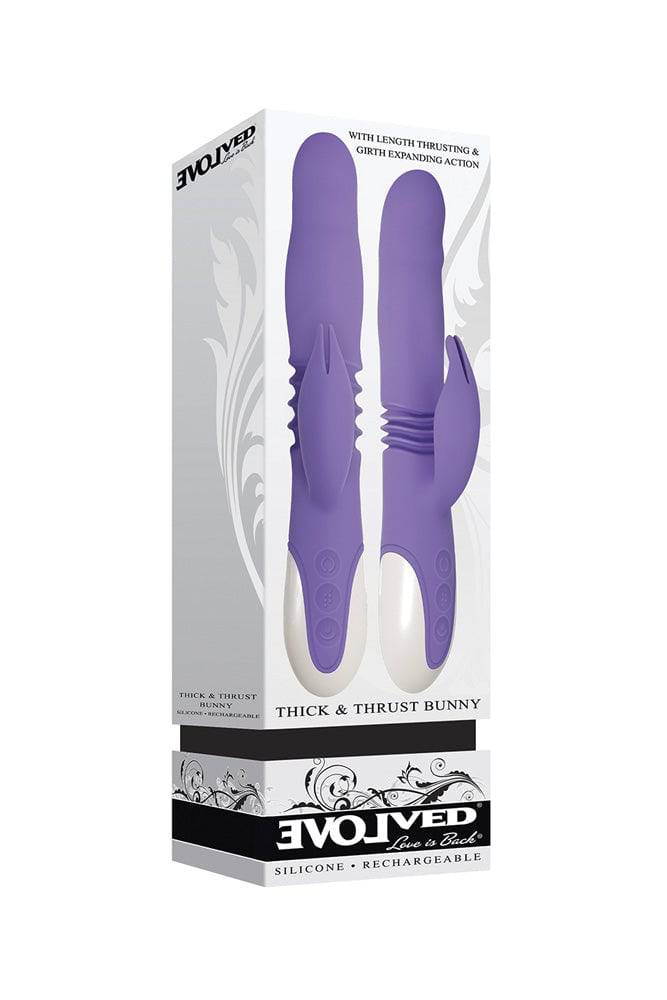 Evolved - Thick & Thrust Bunny Vibrator - Purple - Stag Shop