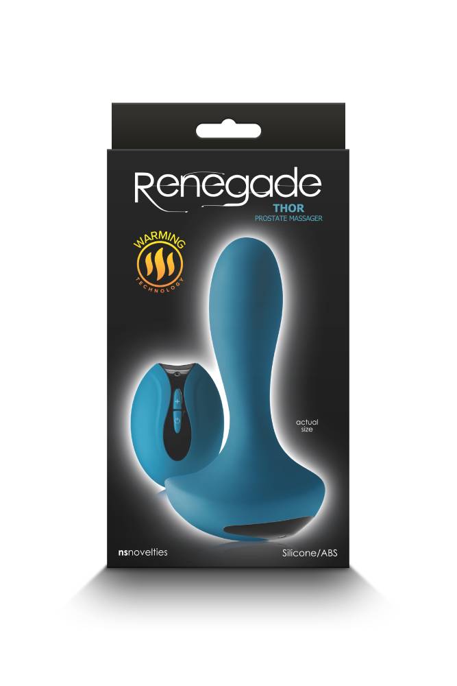 NS Novelties - Renegade - Thor Remote Control Warming Prostate Massager - Teal - Stag Shop
