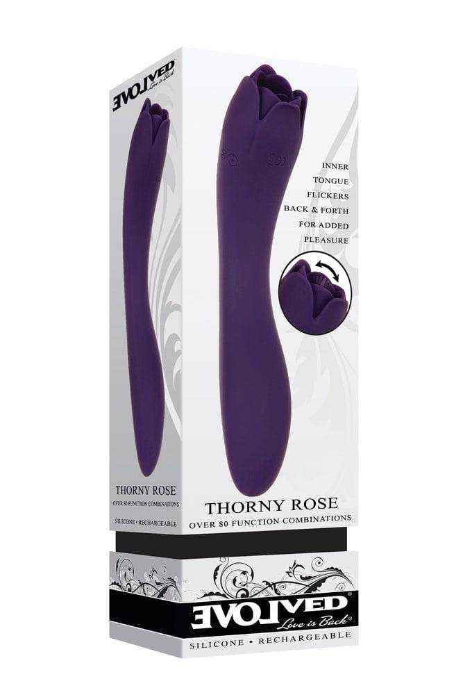 Evolved - Thorny Rose Dual-Ended Vibrator - Purple - Stag Shop