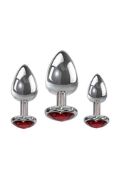 Adam & Eve - Three Hearts Gem Anal Plug Set - Stag Shop