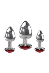 Thumbnail for Adam & Eve - Three Hearts Gem Anal Plug Set - Stag Shop
