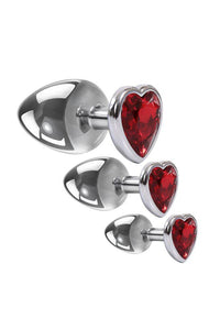 Thumbnail for Adam & Eve - Three Hearts Gem Anal Plug Set - Stag Shop