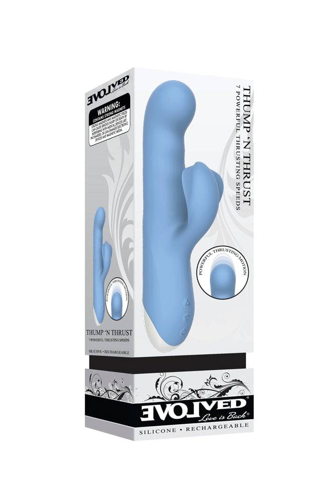 Evolved - Thump 'N Thrust Dual Vibrator - Blue - Stag Shop