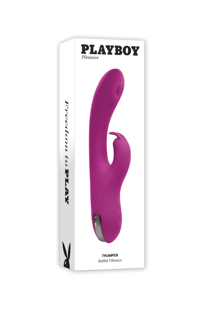 Playboy - Thumper Tapping Rabbit Vibrator - Purple - Stag Shop