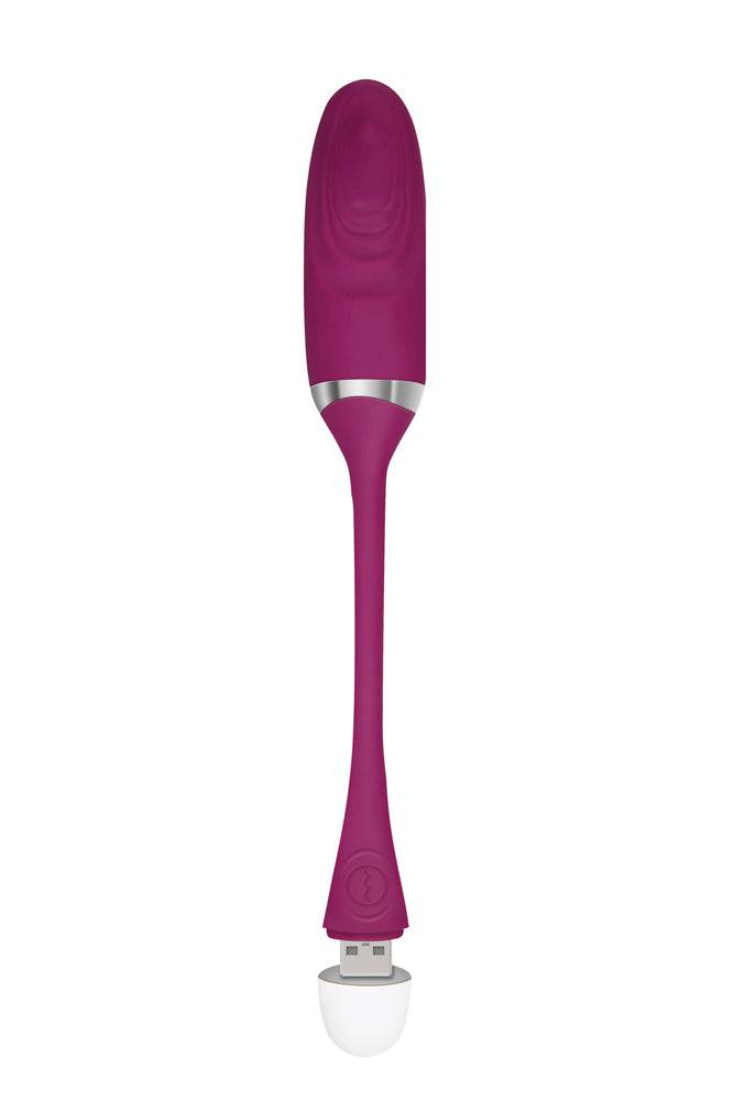 Adam & Eve - Eve's Thumping Love Button Vibrator - Burgundy - Stag Shop