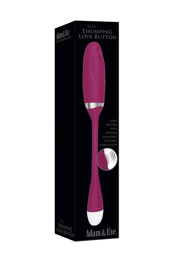 Adam & Eve - Eve's Thumping Love Button Vibrator - Burgundy - Stag Shop