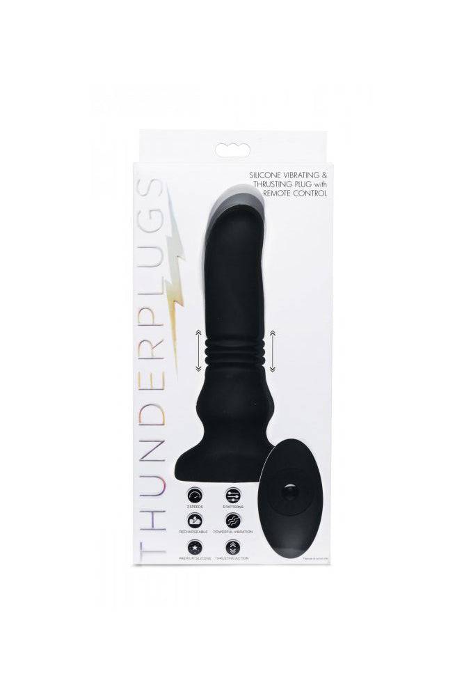 XR Brands - Thunderplugs - Silicone Vibrating & Thrusting Butt Plug - Stag Shop