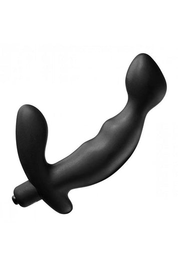 XR Brands - Tom of Finland - Silicone Prostate Vibrator - Black - Stag Shop